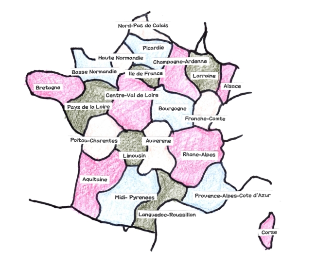 フランス地方図