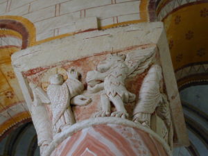 Chauvignyの柱頭彫刻